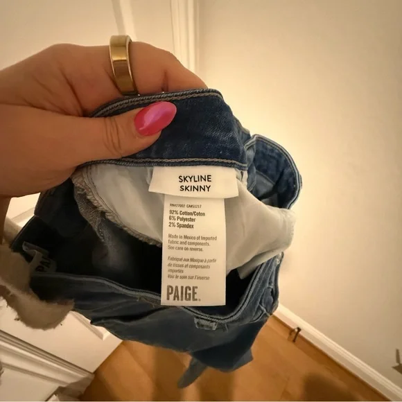PAIGE SKYLINE SKINNY JEANS SIZE 27 - Picture 4 of 4